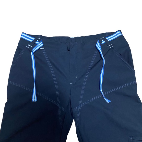 Nike Silver Tag Drawstring Navy Capri Roll Up Pants Women’s Size M - Picture 3 of 6